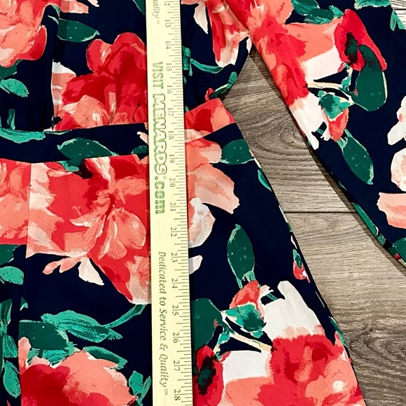 Lulus Sweetest Song Backless Long Sleeve Blue Floral Print Romper Size Large - Picture 6 of 9